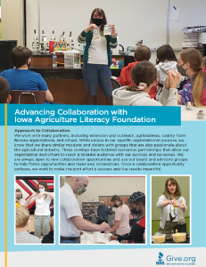 Iowa Agriculture Literacy Foundation inspiring Collaboration